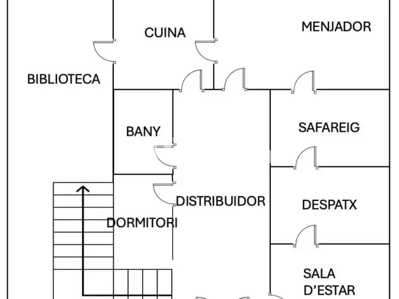 Plan - 17th-Century Stone Cottage in Bordils