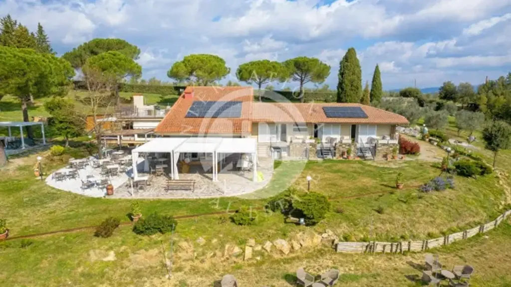 Vue aérienne - Rustic Villa with Lake in Greve in Chianti