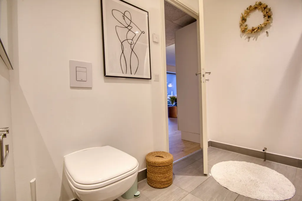 Salles de bain - Modern Flat with Balcony and Terrace in Holbæk Harbour