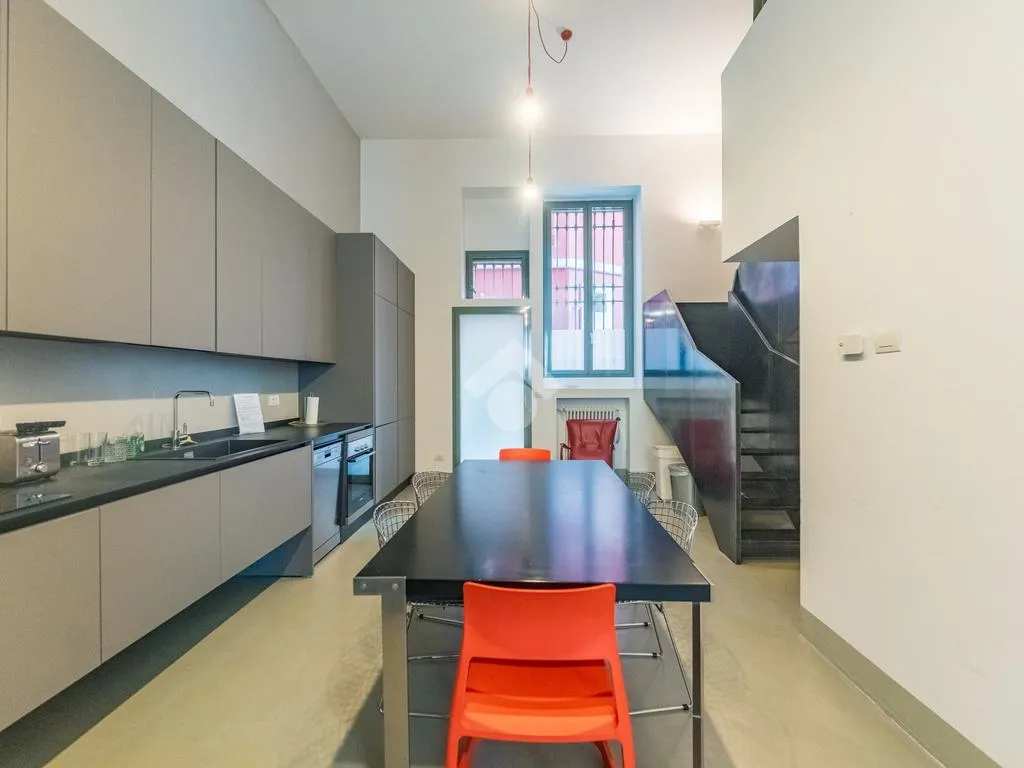 Cuisine - Charm Loft with Streetfront Windows in Milan