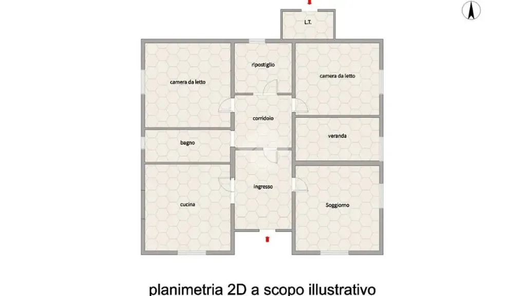 Planimetria - Two-Level Villa with Garden in Sambuceto