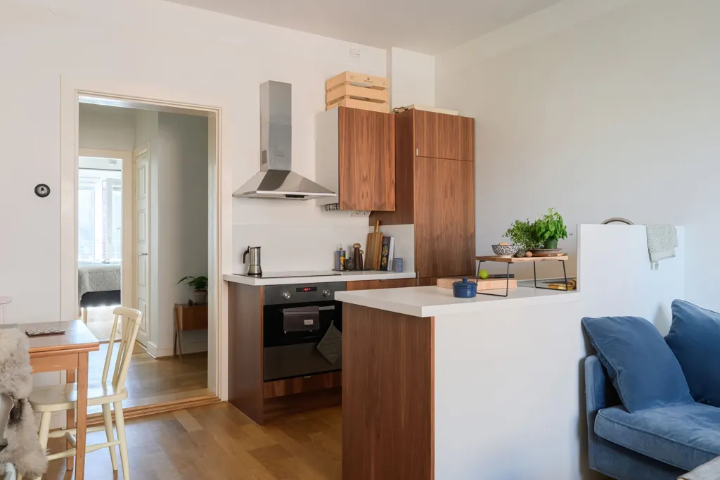 Cuisine - Open-Plan Apartment with Balcony in Malmö