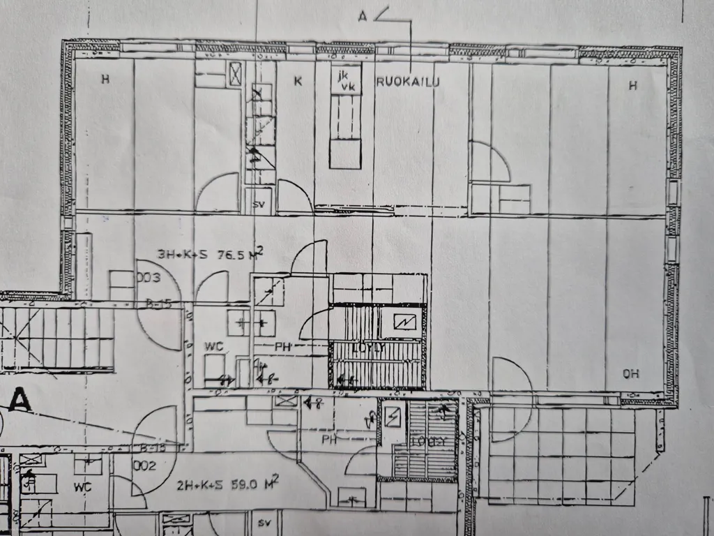 Plan - Three-Room Flat with South-Facing Terrace in Oulu