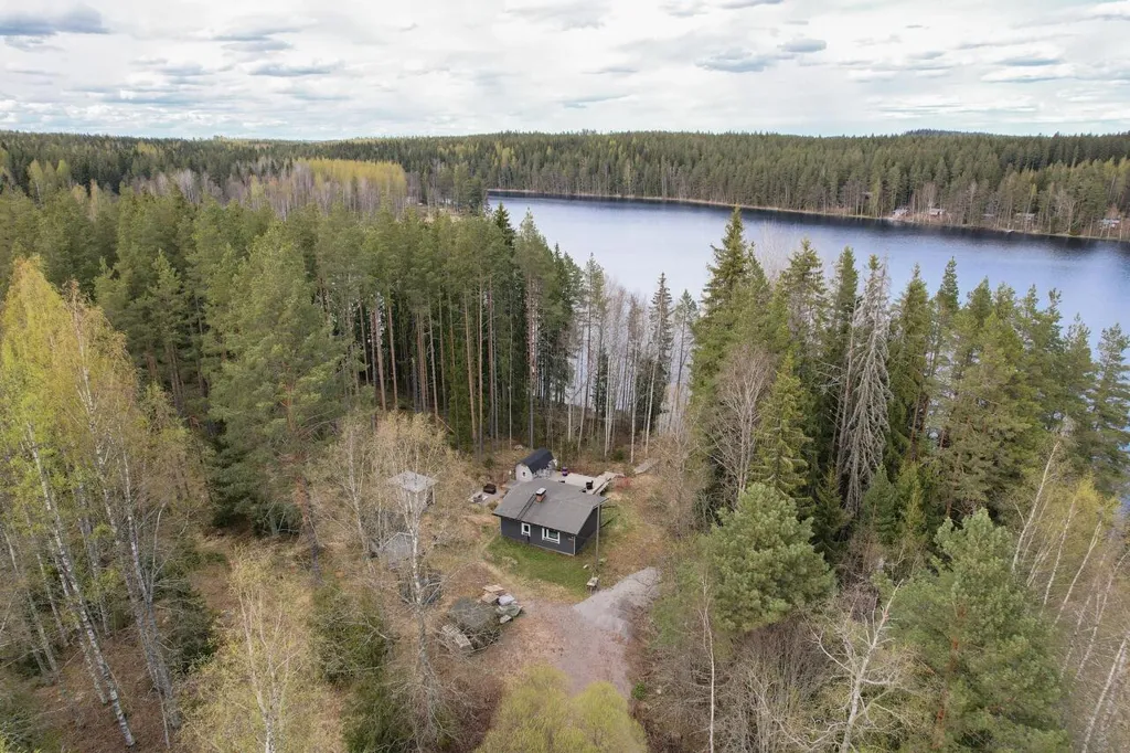 Vue aérienne - Cottage with Sauna and Lake View in Teisko