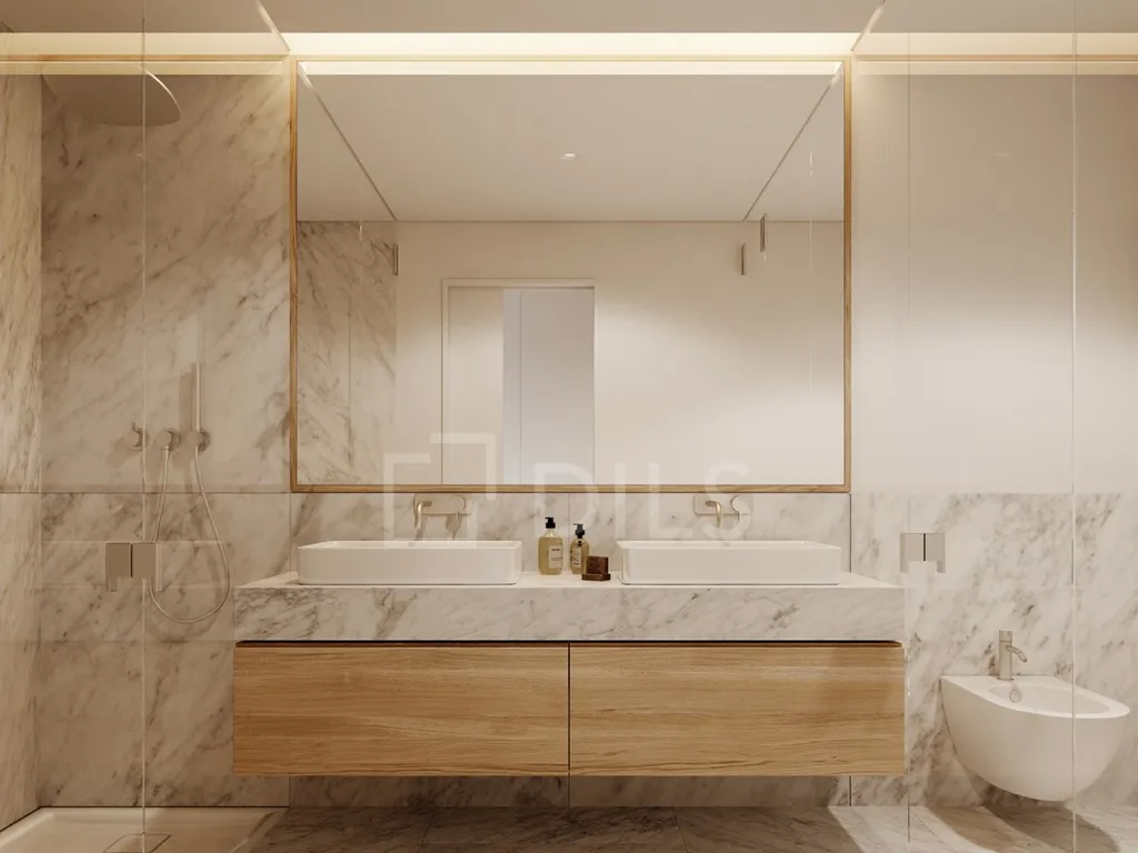 Bathrooms - Contemporary Apartment with Balcony in Carcavelos