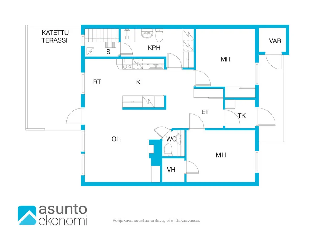 Plaan - Modern Apartment with Sauna in Seinäjoki