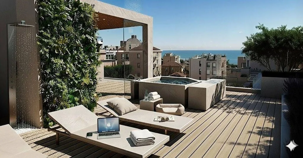 Terrasse - Luxury Penthouse with Sea View in Loano