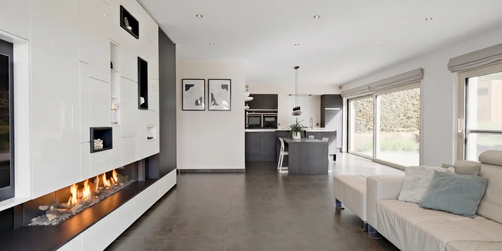Séjour - Villa moderne avec terrasse à Sterrebeek