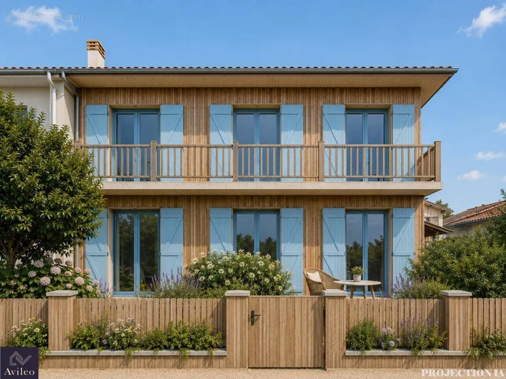 Villa mitoyenne avec balcon au cœur du Cap Ferret