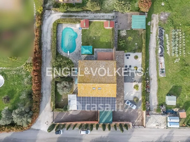 Vue aérienne - Villa with Pool and Park in Rome North