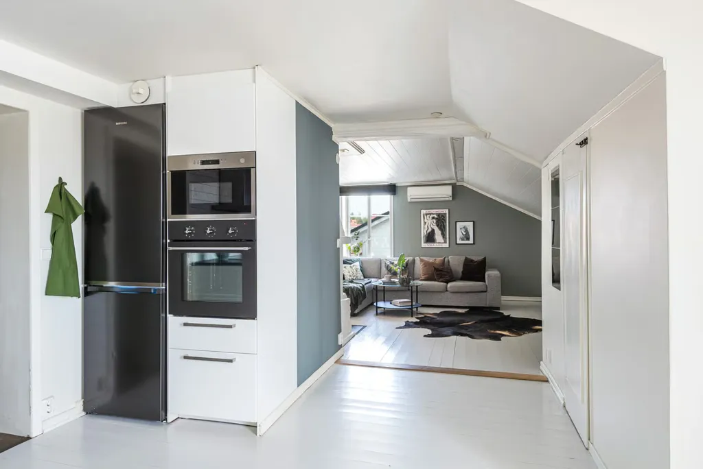 Cucina - Charming Attic Flat with Sundsvall Bridge View