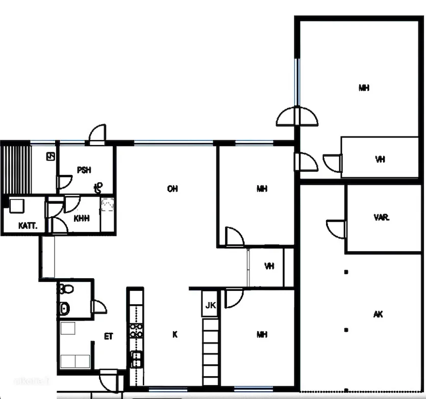 Planimetria - Apartment with Sauna in Varkaus, Käpykangas