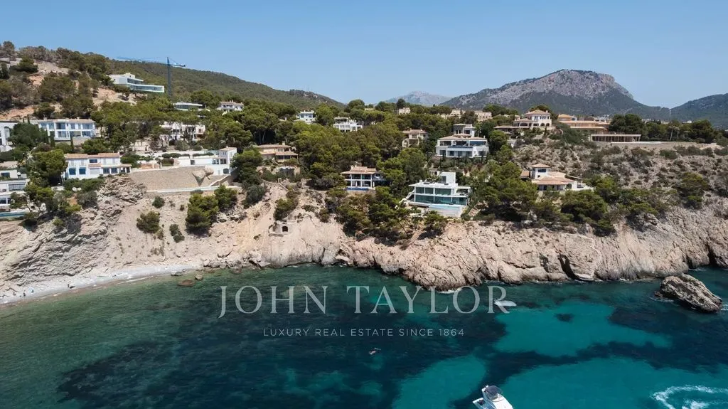 Vue aérienne - Seafront Villa with Pool in Camp de Mar, Mallorca