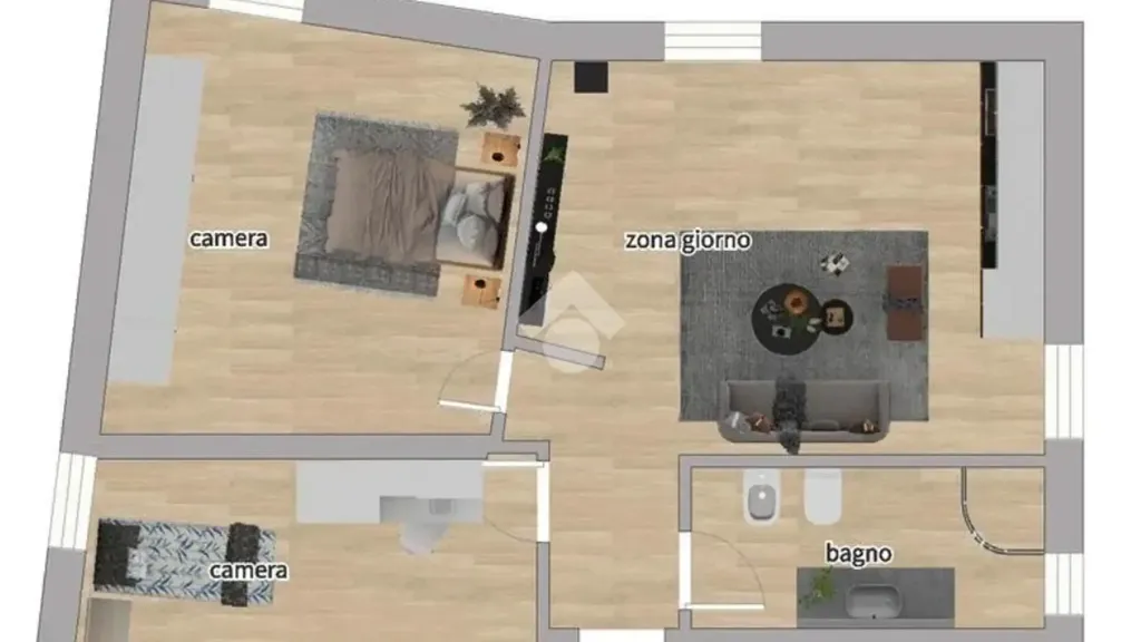 Plan - Contemporary Trilocale in Bellusco Historic Centre