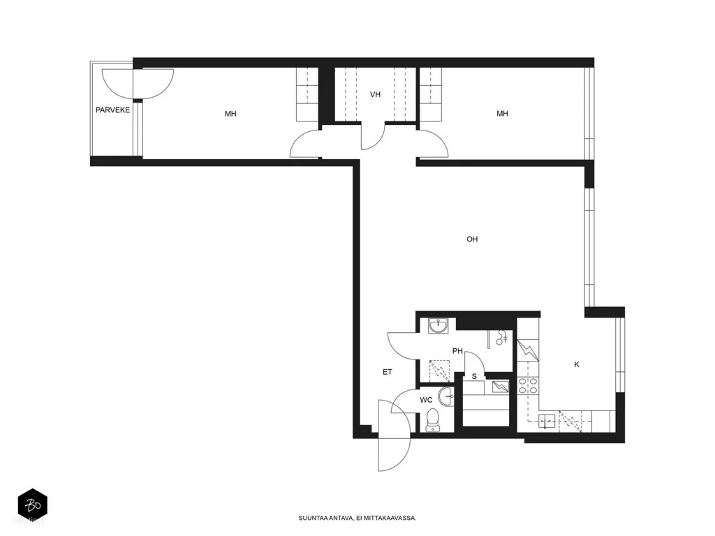 Plan - City Centre Apartment with Sauna in Tampere