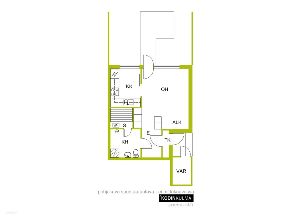 Plan - Sauna-equipped Flat with Garden in Savonlinna