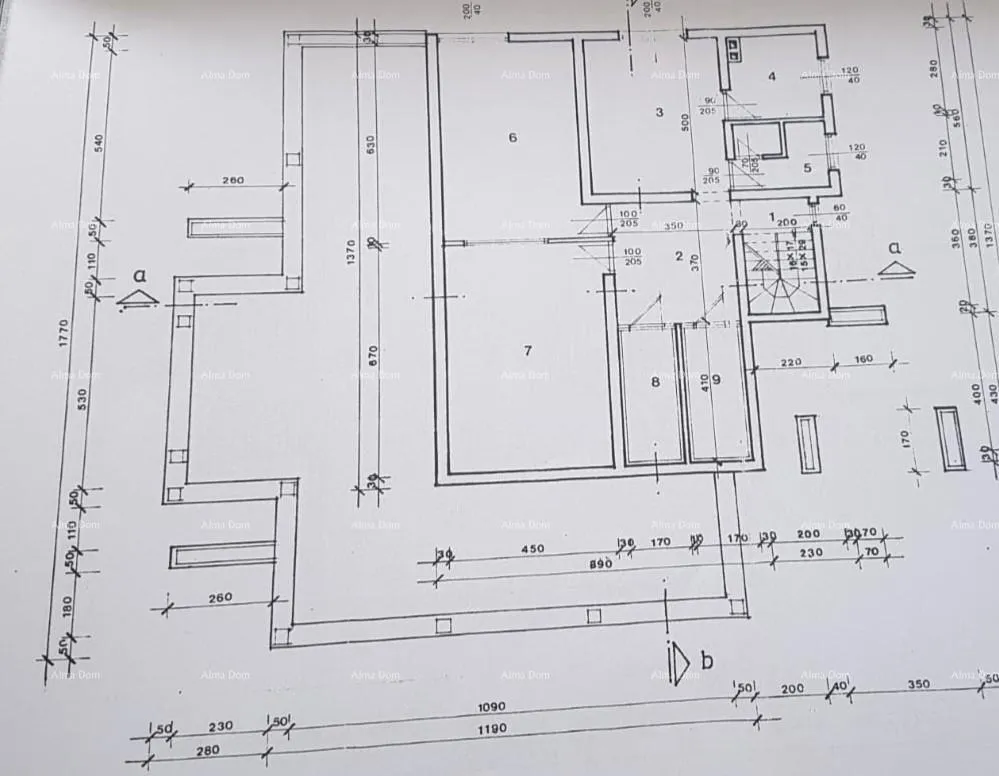 Floor Plan - Apartment House with Terraces near Umag