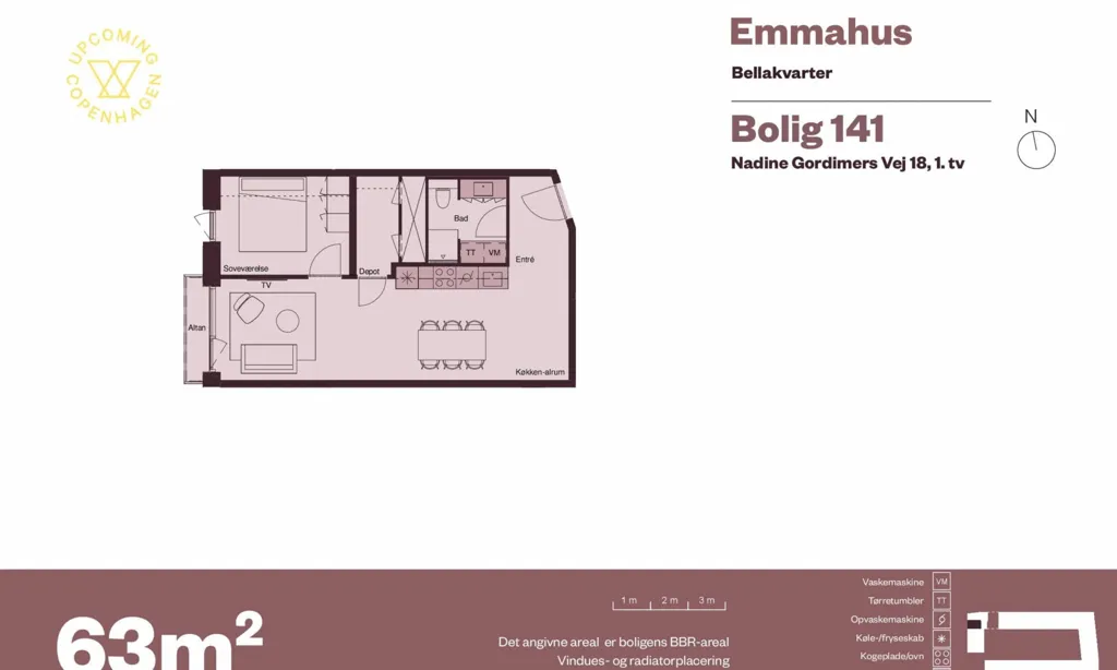 2-Bedroom Flat with Elevator in Ørestad