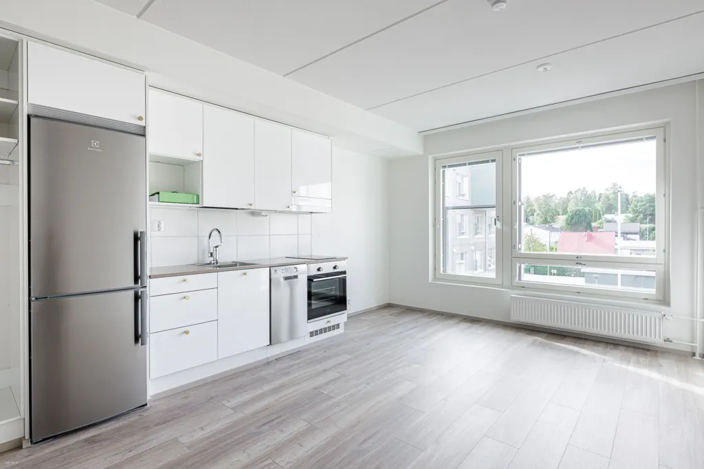 Cucina - Modern Studio with Balcony in Lamminpää, Tampere