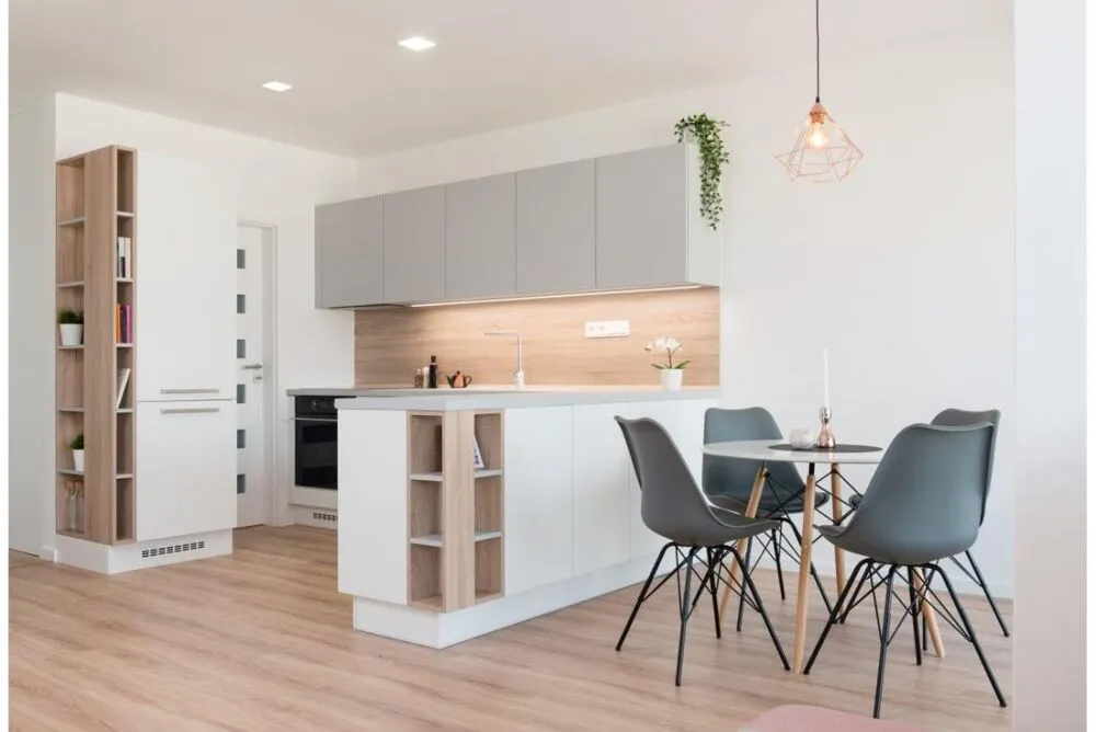 Köök - Modern Flat with Terrace in Idron