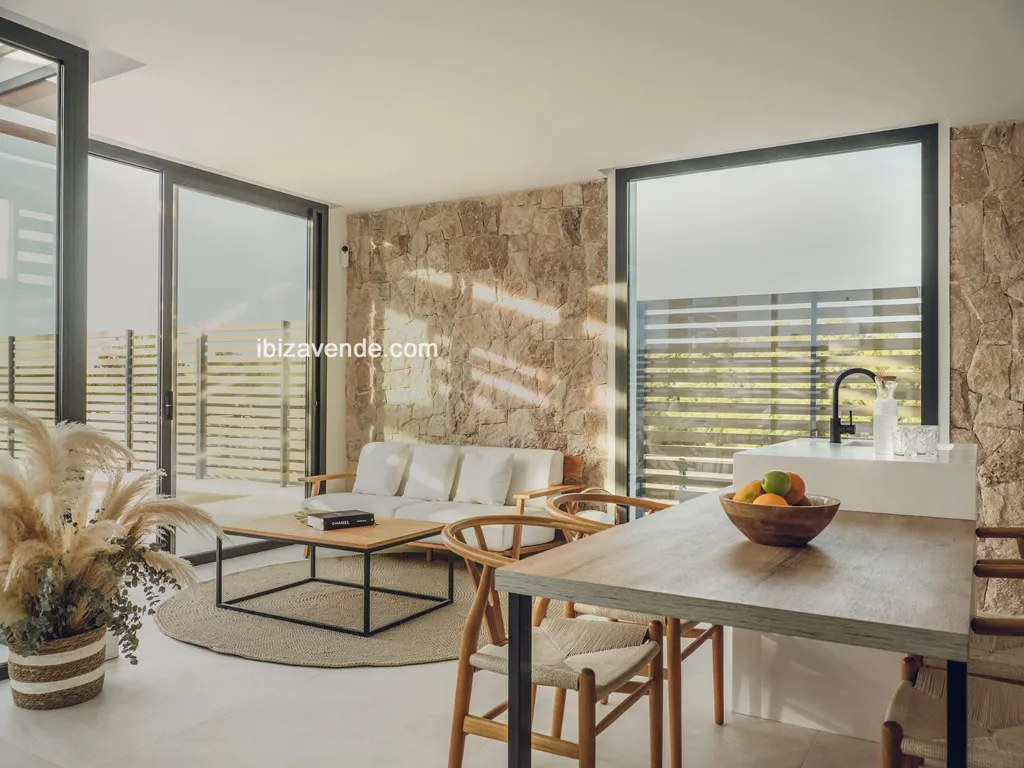 Söögituba - New Villa with Pool in Cala Tarida, Ibiza