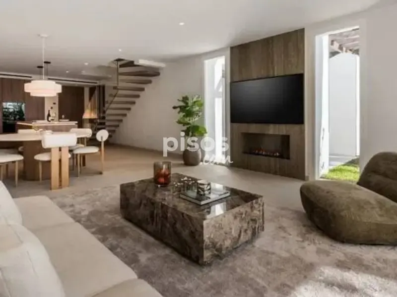 Séjour - Corner Semi-Detached Villa with Pool in Marbella