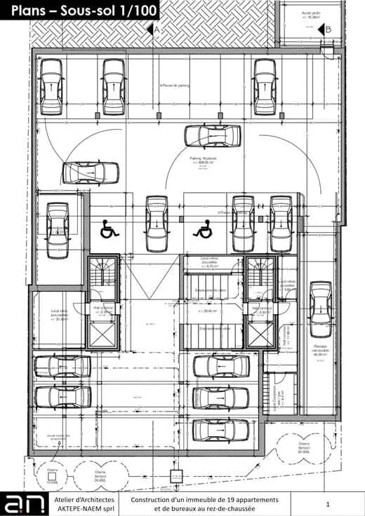 Floor Plan - Development Plot with Permitted 19-Unit Building in Charleroi