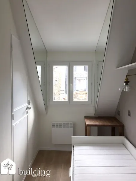 Chambres - Appartement 1 Pièce avec Vue Sud-Est à Paris 17ème
