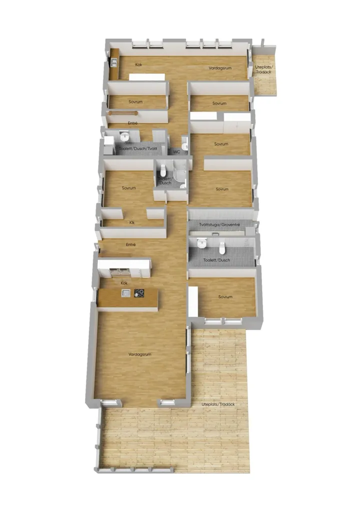 Plan - Planned Villa with Terrace in Kullabygden