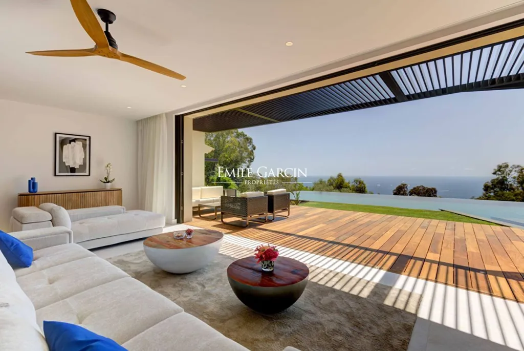 Séjour - Maison de Luxe avec Vue Mer à Cannes