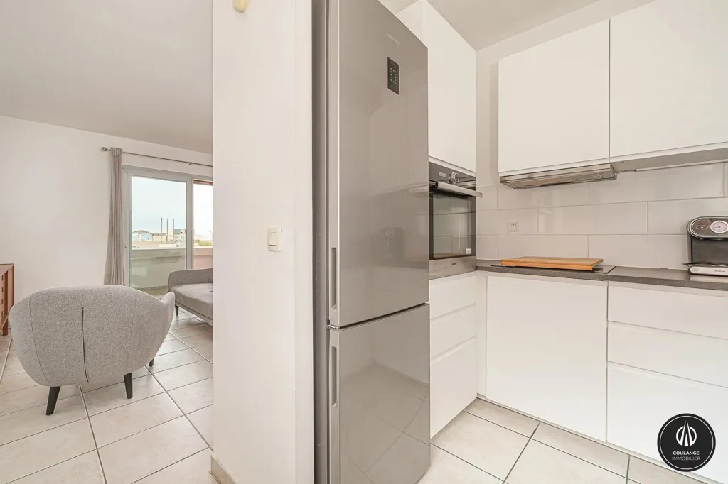 Köök - Seafront Apartment with Balcony in Marseille 8th