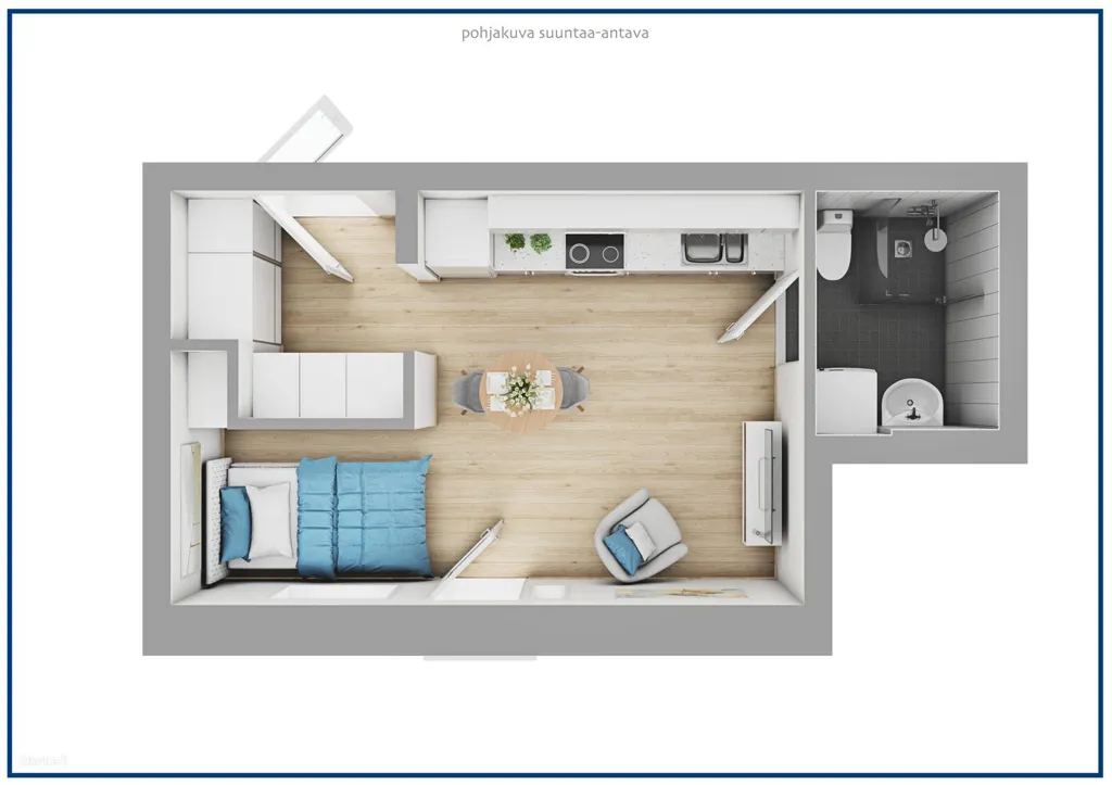 Planimetria - Compact Flat with Balcony in Helsinki