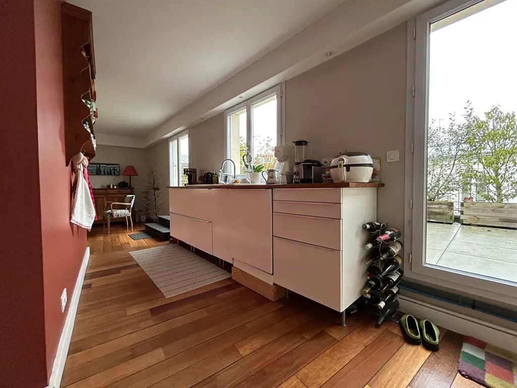Köök - Duplex with Large Terrace in Paris