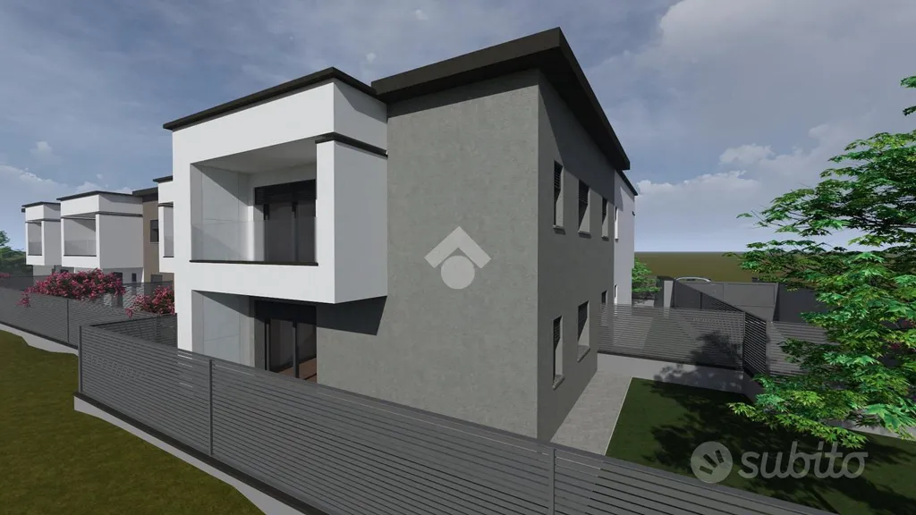 Modern Quadruplex with Garden in Casirate d'Adda