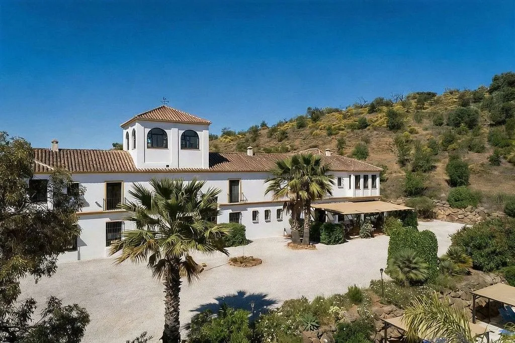Aerial - Andalusian Cortijo with Pool in Almogía