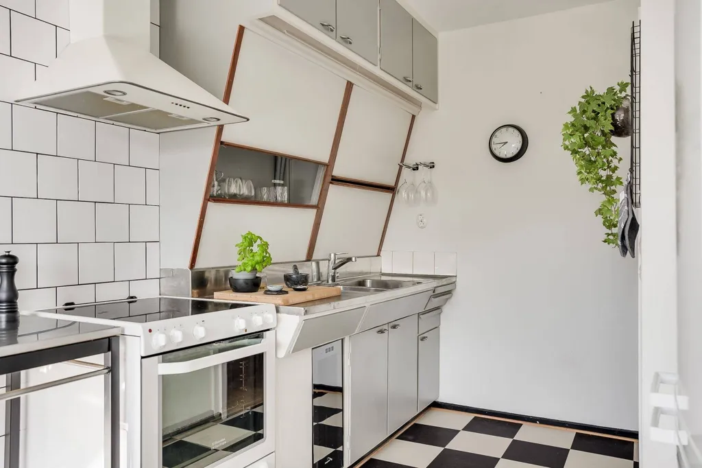 Köök - Apartment with Retro Kitchen in Hyllie, Malmö