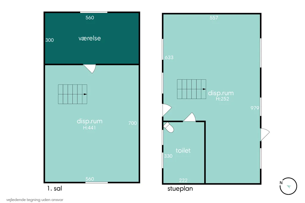 Plan - Maison 2 pièces à Højbjerg