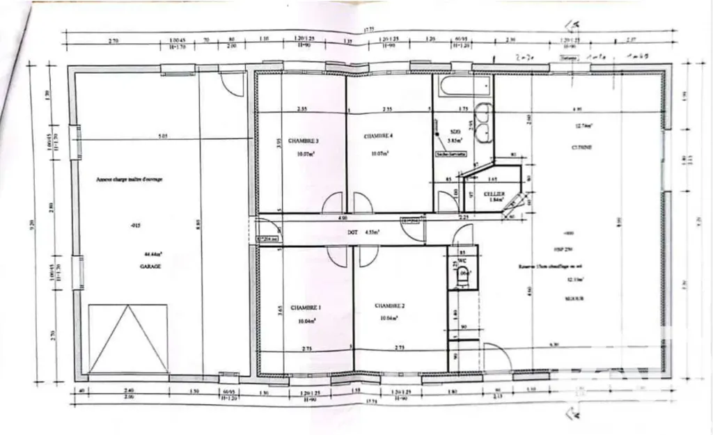 Plaan - Single-Storey House with Pool in Saint-Didier-de-la-Tour