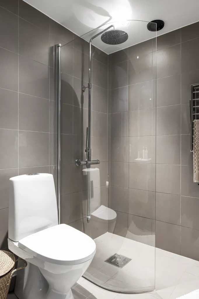 Salles de bain - Modern Studio with Alcove in Mölndalsvägen