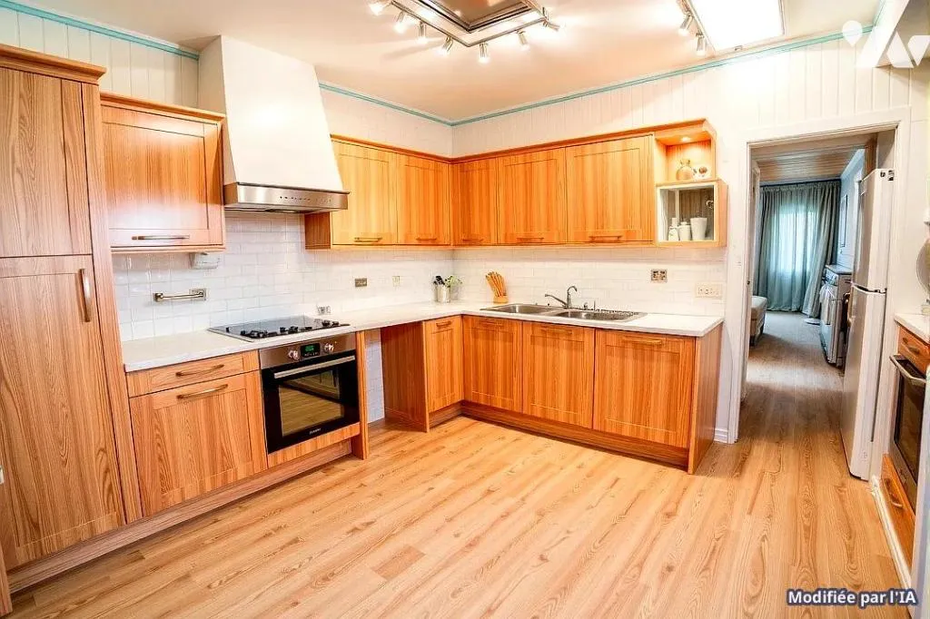 Kitchen - 1930s Brick House with Terrace in Audruicq