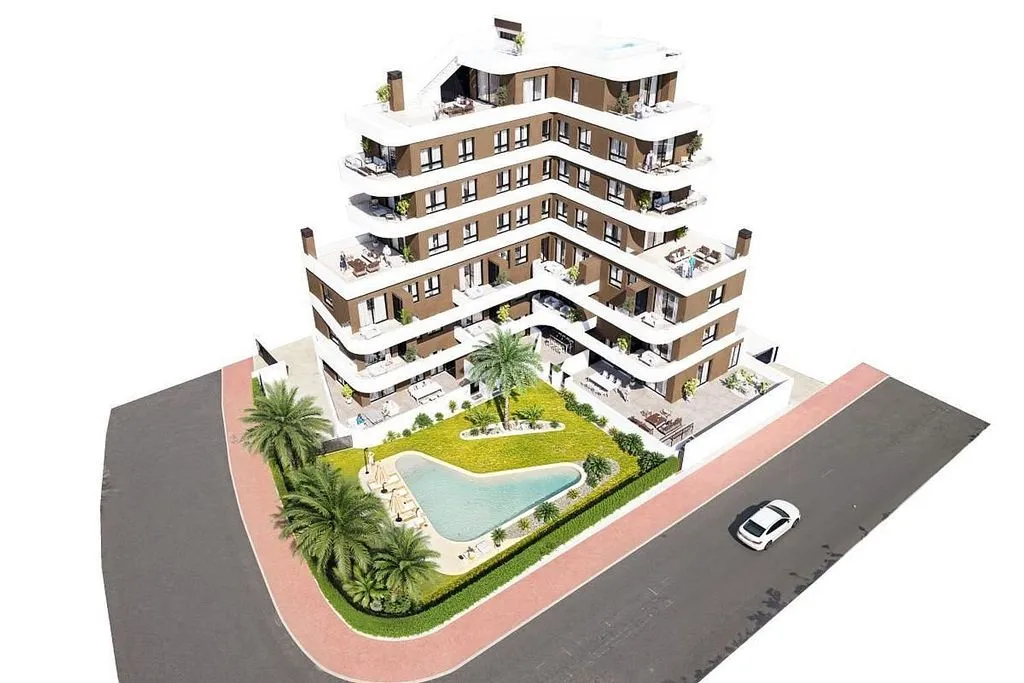 Õhuvaade - Apartment with Pool and Terrace in Guardamar