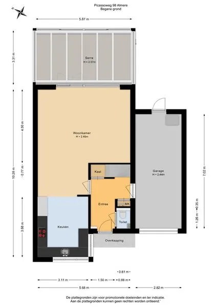 Plan - Semi-detached House with Garden in Almere