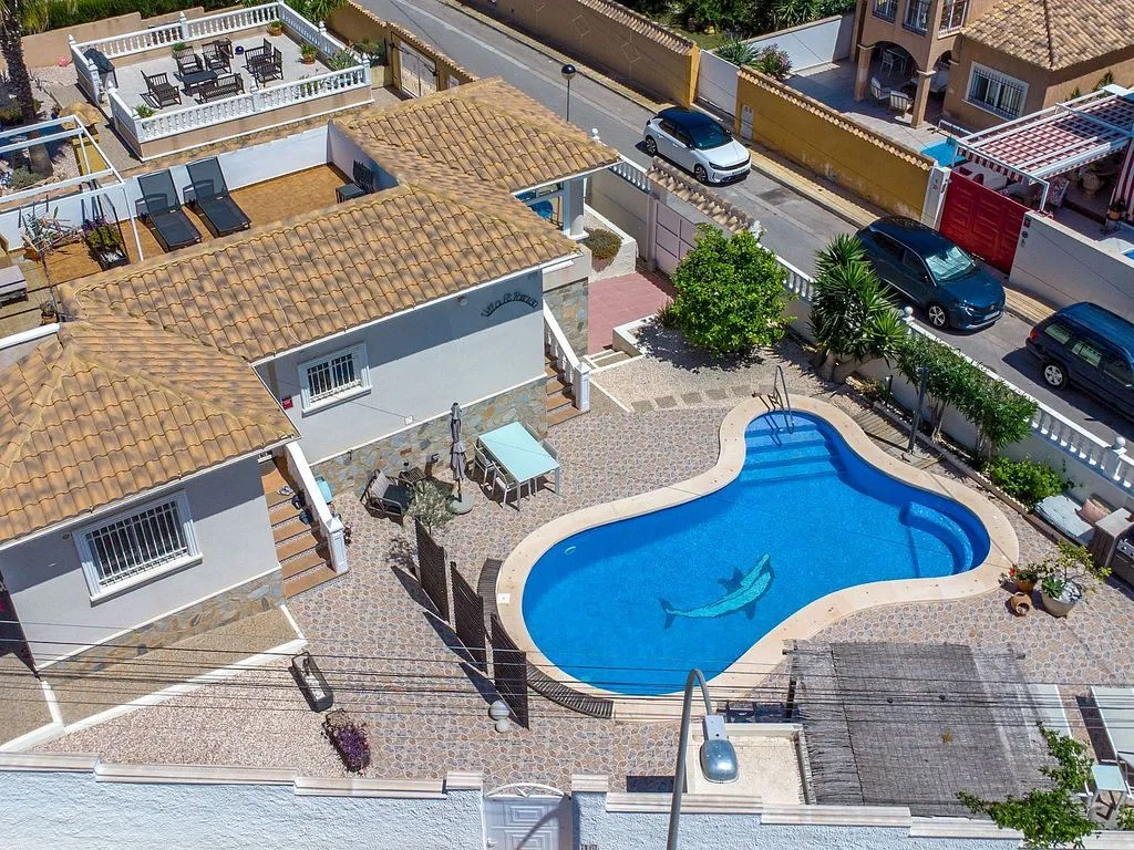 Aerial - Chalet with Pool and Sea View in El Galán