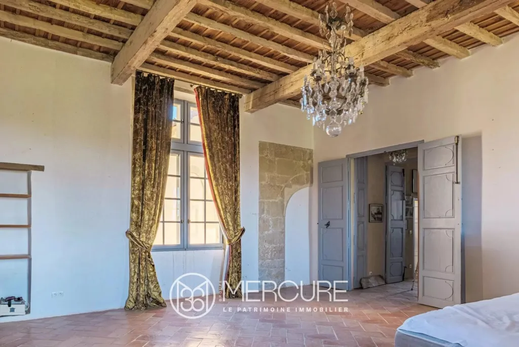 Camere da letto - Restored Medieval Château with Pyrenees View