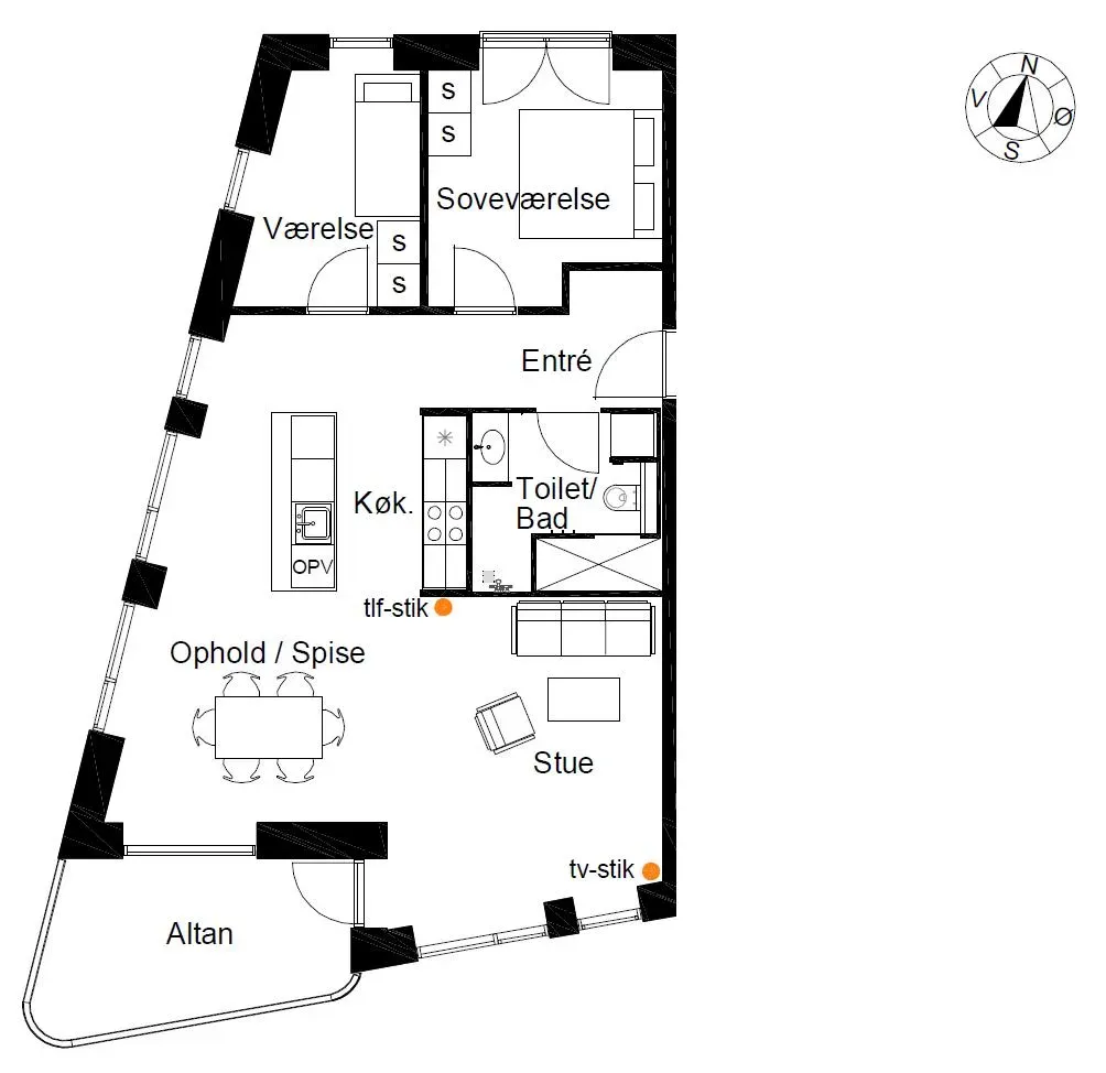 Planimetria - Apartment with Water View in Marble Town