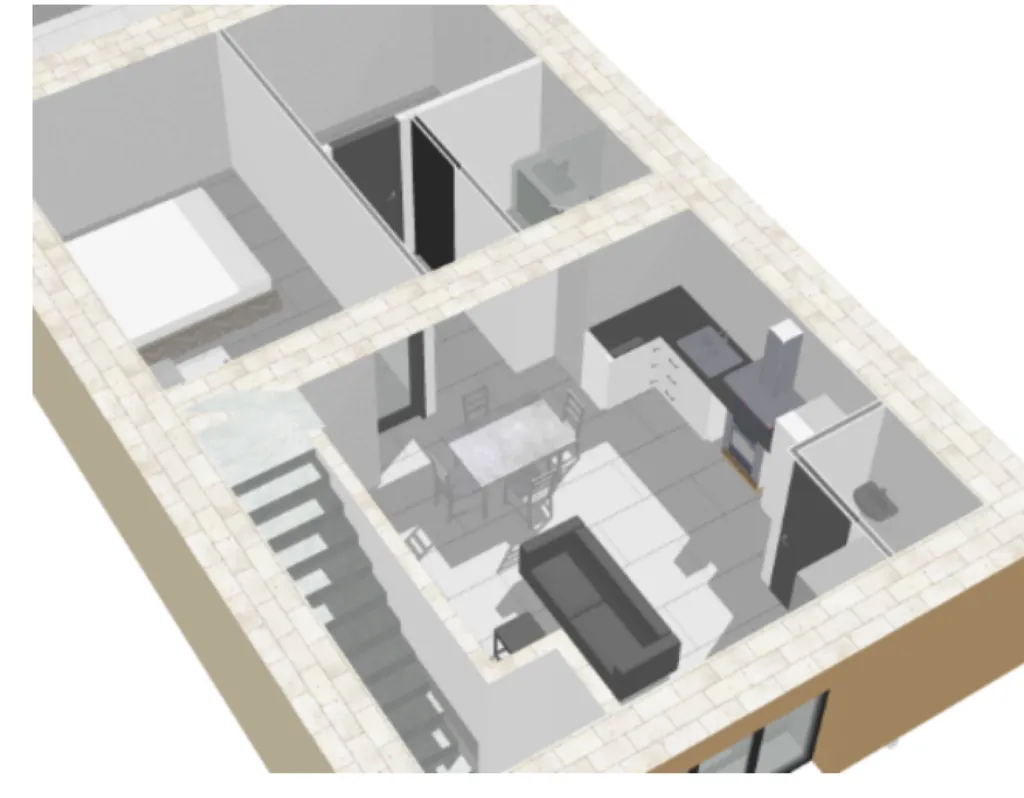 Planimetria - Centre Lambesc T2 with Parking