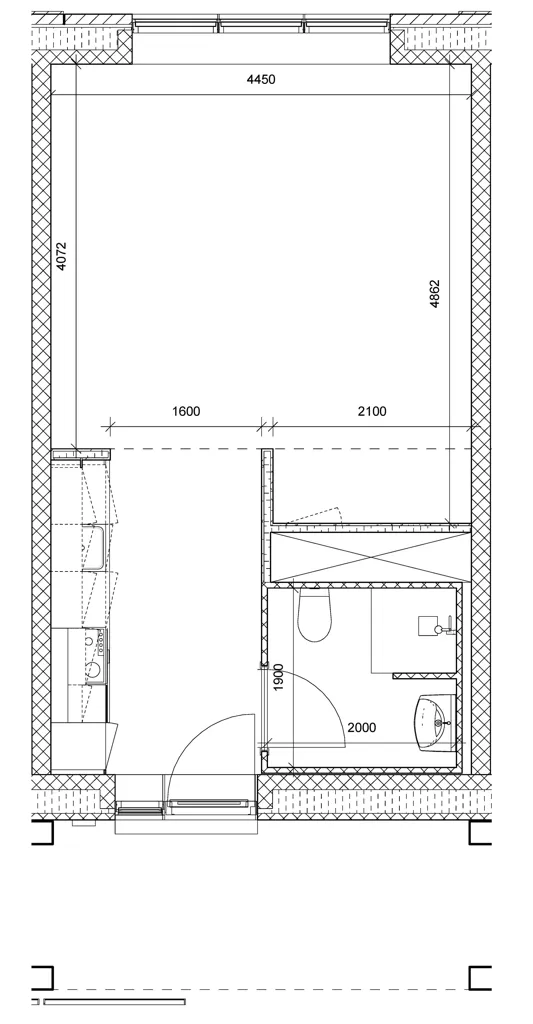 Plaan - Studio Apartment with Harbour View in Odense C
