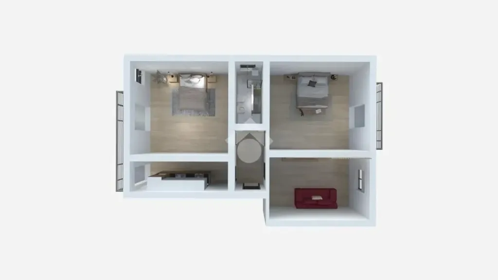 Planimetria - Fully Rented Flat with Balconies in Agrigento