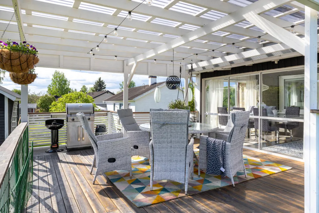 Terrasse - Corner Villa with Water View in Alfta