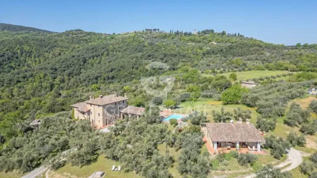 Vue aérienne - Rustic Apartment with Pool in Piegaro